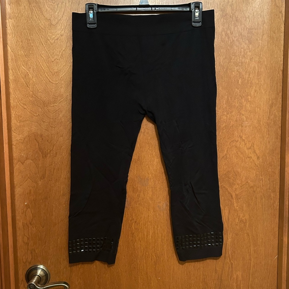 4 pack leggings size L grey (NWT), brown(NWOT), blue(NWOT) black capri leggings - Picture 7 of 16